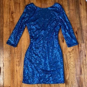 NVR WORN* NAVY SEQUIN MINI DRESS